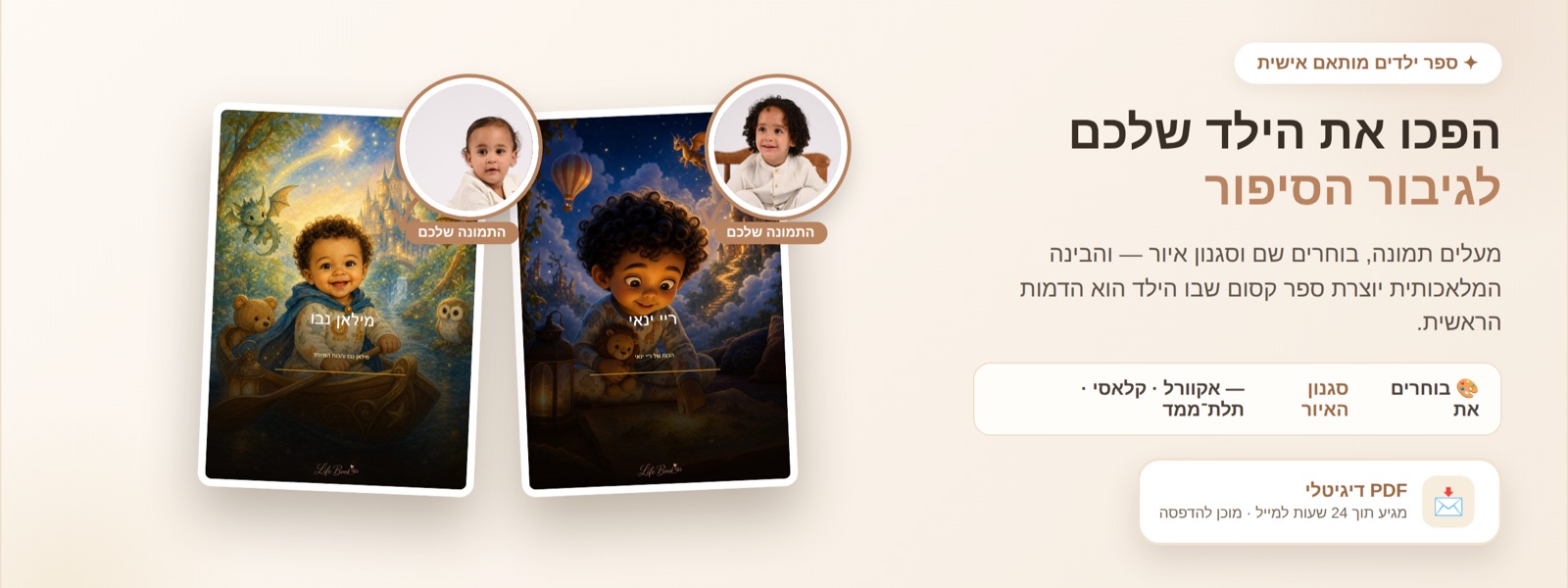 ספר ילדים בהתאמה אישית